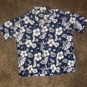 Navy Floral Men's Shirt